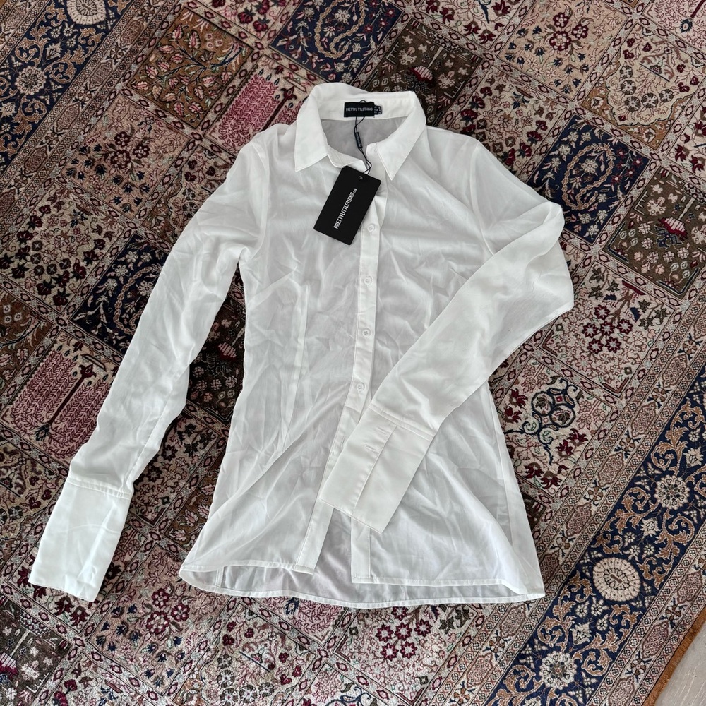 PrettyLittleThing White Button Down Shirt